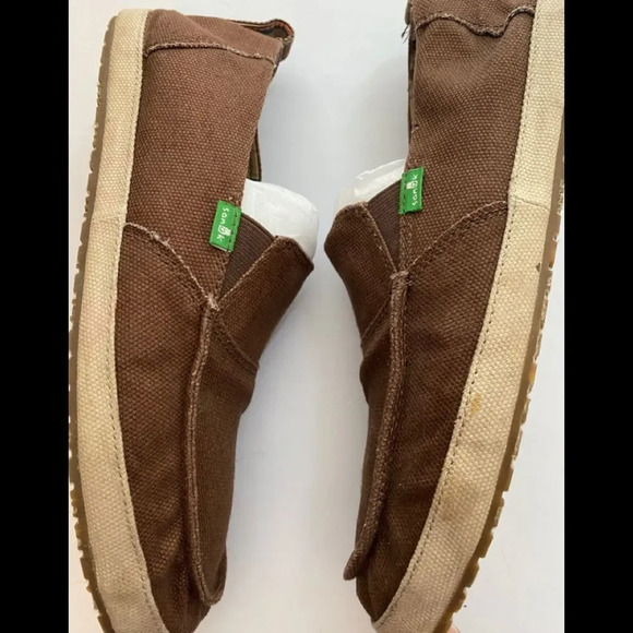 Sanuk Brown Slip On Sz 9 - Picture 4 of 6